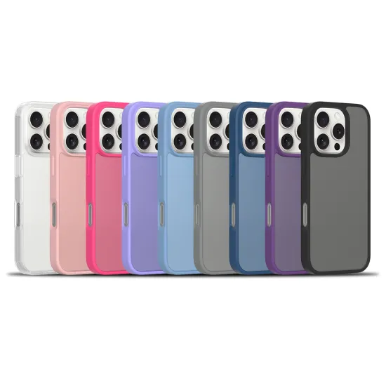 Matte Skin-Friendly Shockproof Translucent Phone Case for iPhone 16/15/14/13/12 Pro Max Plus