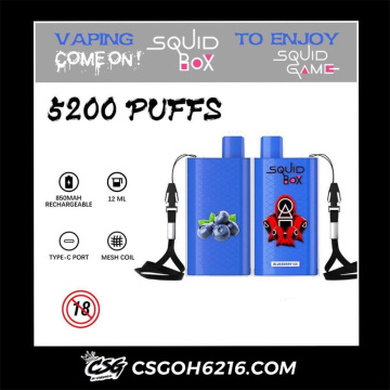 Disposable Vape Squid Box Disposable 5200 Puffs 12ML