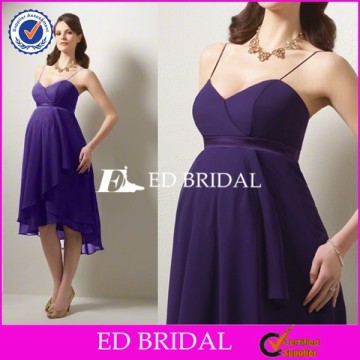 CE603 Simply Spaghetti Strap Knee-Length Purple Maternity Wedding Dresses Under 100