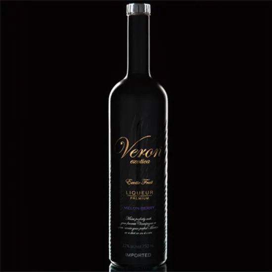 750ML Round Glass Wine Bottles Black Frosted Glass Bottle