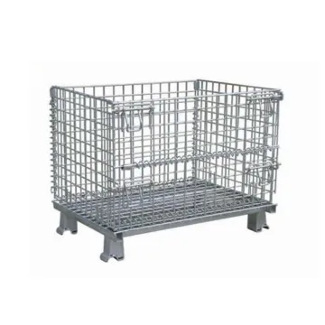 Foldable And Stackable Pallet Mesh Container