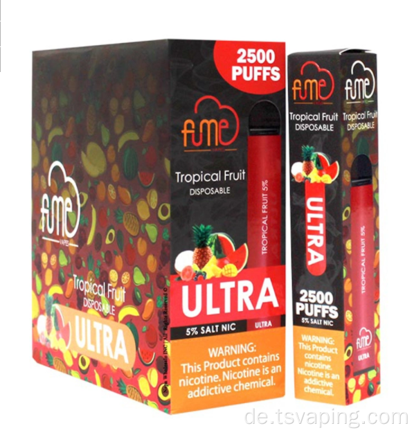 Einweg -Vapes ultra 2500 Puffs Elektronische Zigarette