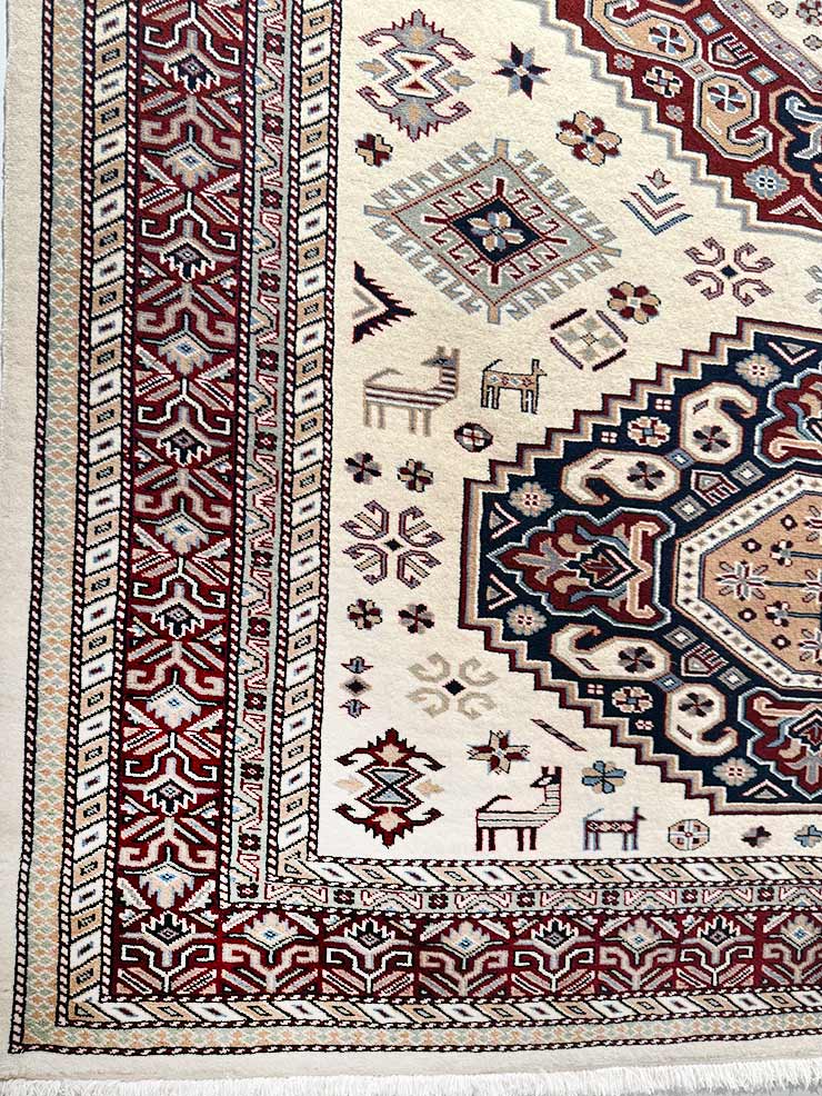 Red Symmetrical Pakistani Carpet