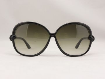 Shiny Black Designer Womens Prescription Tom Ford Ingrid Sunglasses Tf163 01b