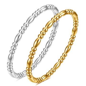 Custom Logo Bamboo Shaped 4mm Stainless Steel Bangle Jewelry - Exquisite Gifts for Women