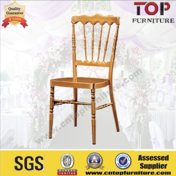 Golden Aluminum Seat Wedding Napoleon Chair