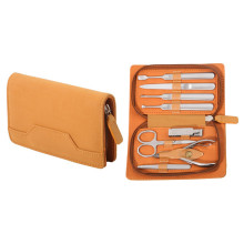 Zipper Leather Case Manicure Tools