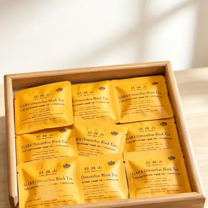 2026 Vintage Premium Chinese GABA Osmanthus Black Tea, Natural Sweet Osmanthus Scent, 8g Mini Compressed Square Tea Slabs, Pack