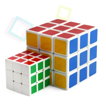 Third order six-color magic cube