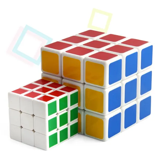 Third order six-color magic cube