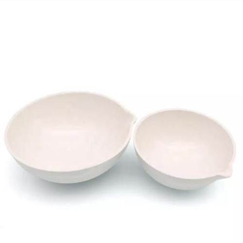 Round Bottom Porcelain Evaporation Dishes with Spout 75ml