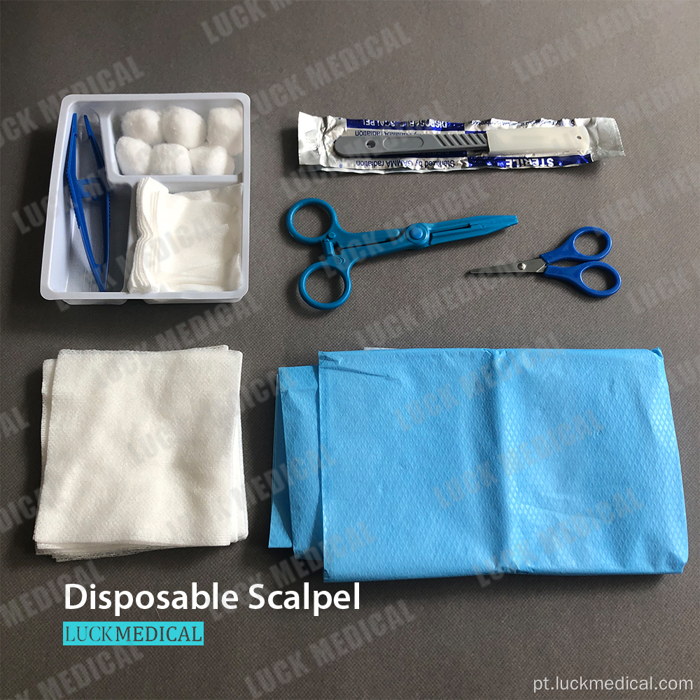 Kit de molho de ferida descartável