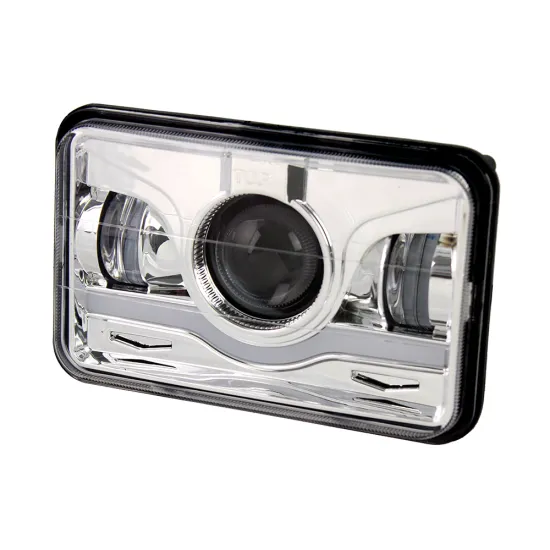 45W LED Square Headlight with DRL and Angel Eyes for Trucks