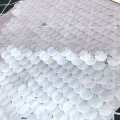 Tissu de broderie en maille à paillettes en polyester 18mm de 18 mm