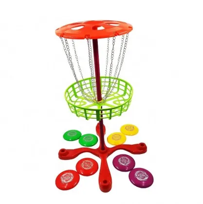 Backyard and Beach Fun: Kids' Mini Disc Golf Set with Frisbee and Basket