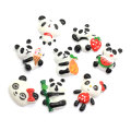 Various Type Kawaii Panda Shaped Resin Cabochon 100pcs Handmade Craftwork Decorative Beads Slime DIY Toy Decor