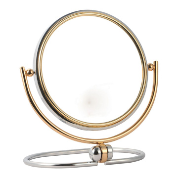 PVD gold two way standing mirror