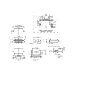 12P Female Waterproof SMT Offset Stretch four legs