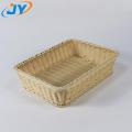 handweaved plastic rattan handle shopping basket