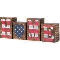 Decoración American Flag Home Word Signo