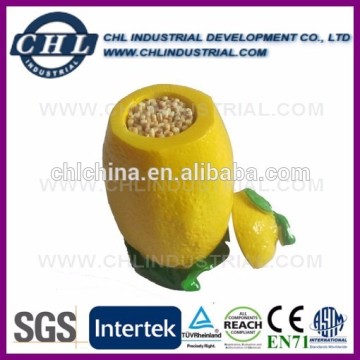 Lemon shape toothpick dispenser with CE certification