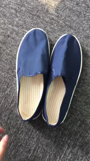 LN-1577103 Antistatic ESD 4 Holes PVC Canvas Shoes from China