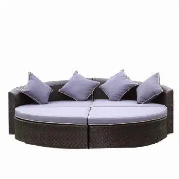 Patio rattan outdoor daybed with powder coating and aluminum frame and UV protected