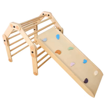Hot Sale Indoor Children Play Gym Toy: 2-in-1 Wooden Climbing Frame with Monkey Bars