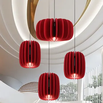 Acoustic Creative LED Felt Chandelier: Enhancing Office Restaurant Décor with Sound Absorption and Noise Reduction