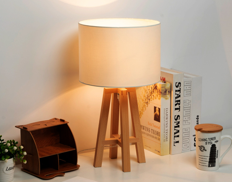 Contemporary Wooden Table LightofApplicantion Elegant Table Lamps