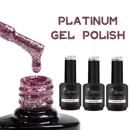 Elastic Design Salon Varnish Platinum Gel for Creative Nail Art