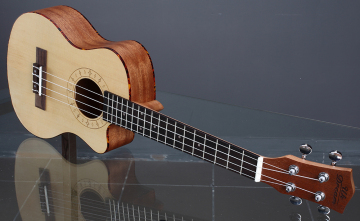 Potong ukulele cangkang kura-kura merah