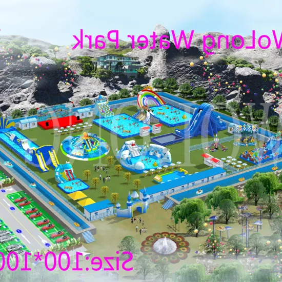 Giant best selling park playing inflated floating toys inflatable water park