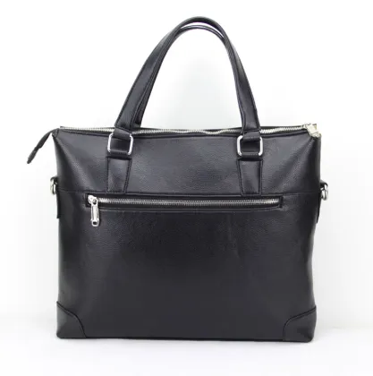 High Quality Men Black Designer Leather Business Handbags