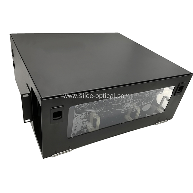 144 Fibers 4U ODF Rack Mounted High Density Fiber Enclosure / Cassette