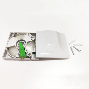 Mini 1-Core Invisible Fiber Optic Wall Socket, FTTH Desktop Terminal Box in Indonesian Style