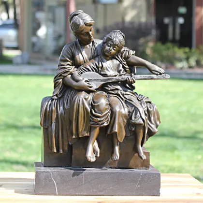 Mother And Child Bronze Sculpture