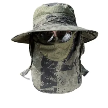 Sun Protection Bucket Hat with Detachable Neck Cover for Men and Women