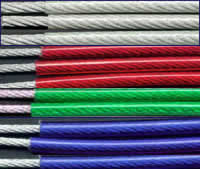 High strength color PVC coated steel wire rope