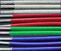 High strength color PVC coated steel wire rope
