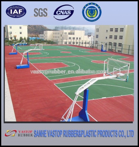 Outdoor basketball courts rubber flooring