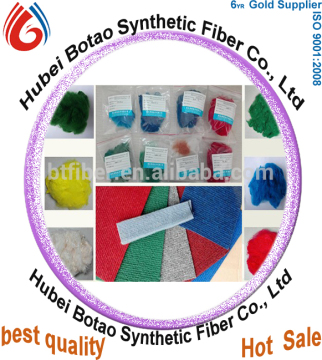 Colorful PP Polypropylene staple fiber for carpet