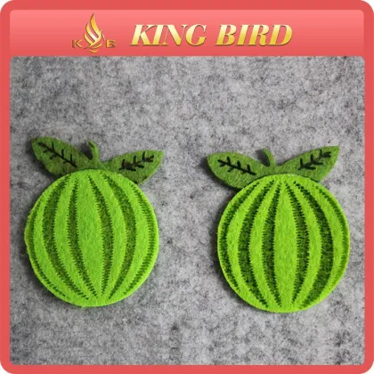 wholesale green 100% wool felt flowers