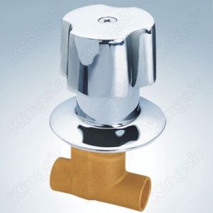 Brass Shower Valve With Zinc Flange And Knob Solder Ends