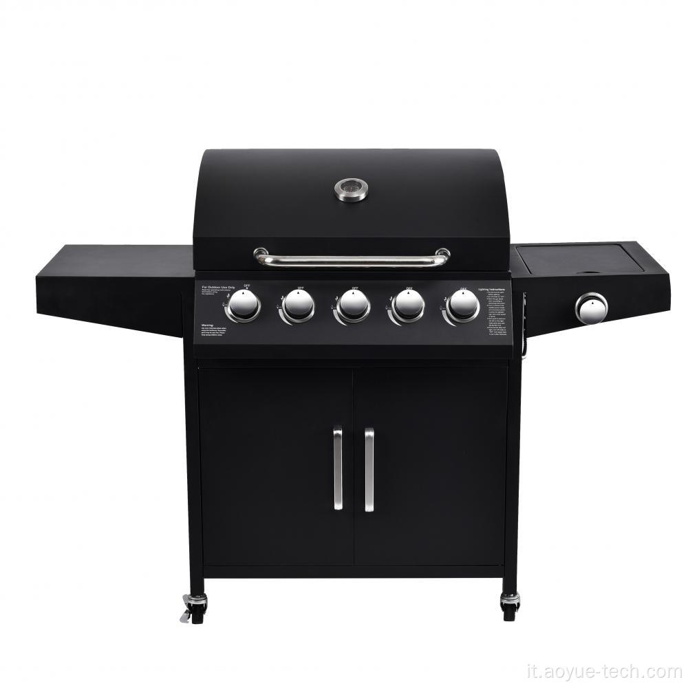 Grill a gas propano a 5 bruciatori barbecue