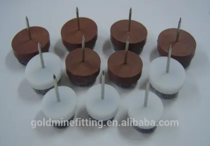 Furniture Hardware fitting wood chair leg plastic glide nail