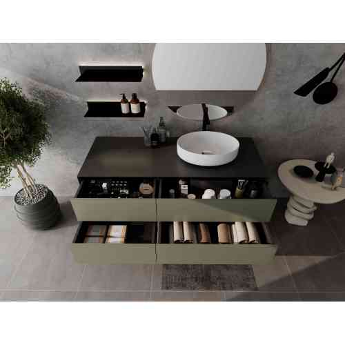 Элегантный агрегат для хранения ванной комнаты.