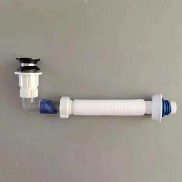 Tubería de drenaje del fregadero accesorios de tubería desodorante ajustable accesorios de fregadero alcantarillado tubería de drenaje transparente flexible