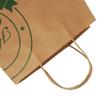 Customized Color Resealable FlatKraft Paper HandleGiftBag