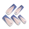 New arriver French diamond glitter artificial finger nails